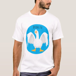 Camiseta Engraçado ilustração curiosa de desenho animado de