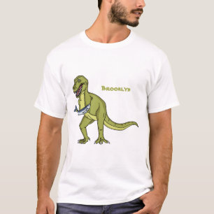 Camiseta Engraçado ilustração do dinossauro T rex