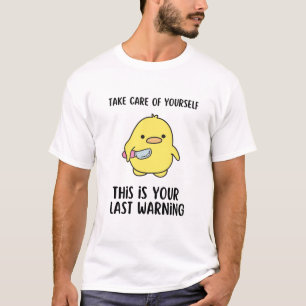 Camiseta Engraçado Imagem de Pato Amarelo