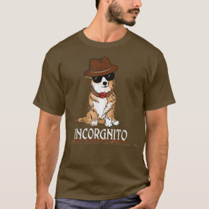 Camiseta Engraçado Incorgnito Corgis Cão Incognito Pun