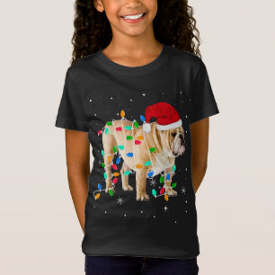 Camiseta Engraçado Inglês Bulldog Natal Gift Xmas