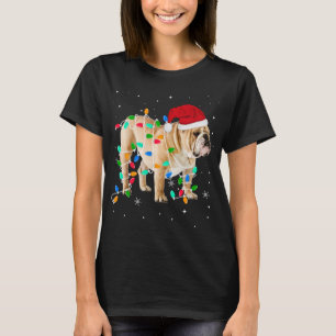 Camiseta Engraçado Inglês Bulldog Natal Gift Xmas