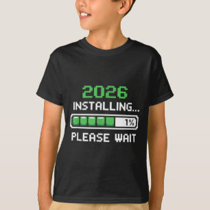 Camiseta Engraçado Instalando Por Favor Aguarde Pixel Carre