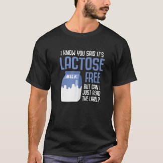 Camiseta Engraçado Intolerância À Lactose Eu Sei Que Você D