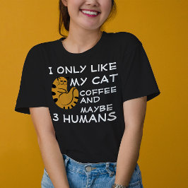 Camiseta Engraçado introvertido, só gosto do café do meu ga