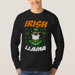 Camiseta Engraçado Irlandês Llama Alpaca Face Cuja Rua É Bo