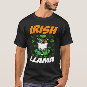 Camiseta Engraçado Irlandês Llama Alpaca Face Cuja Rua É Bo