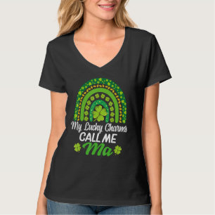 Camiseta Engraçado Irlandês Meu Sortudo Charme Mãe Rua Arco