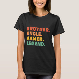 Camiseta Engraçado Irmão Gamer Tio Jogos Legend Mens Vídeo