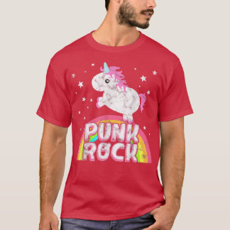 Camiseta Engraçado Irônico Legal Unicorn Punk Rock Music Fe