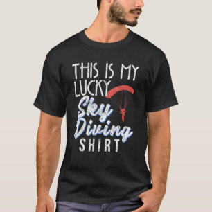 Camiseta Engraçado Isto É Meu Salto De Paraquedas Sortudo R