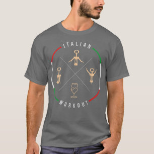 Camiseta Engraçado Itália Pun Trabalho Italiano Homens e Mu