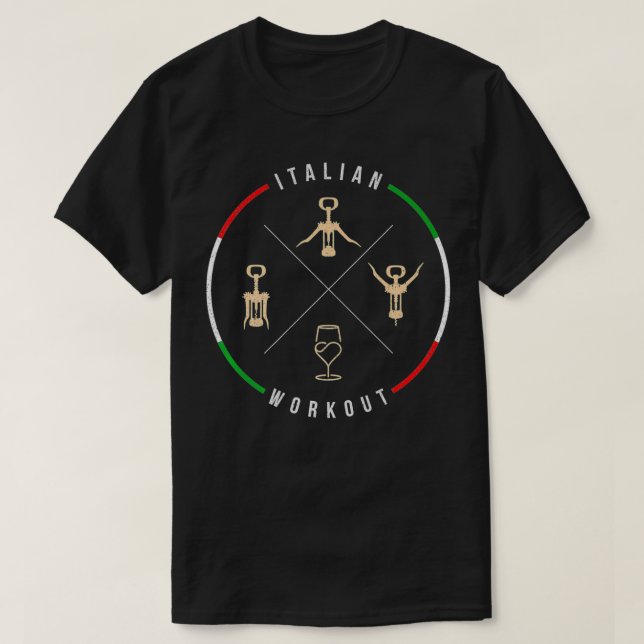 Camiseta Engraçado Itália Pun Trabalho Italiano Homens e Mu (Frente do Design)