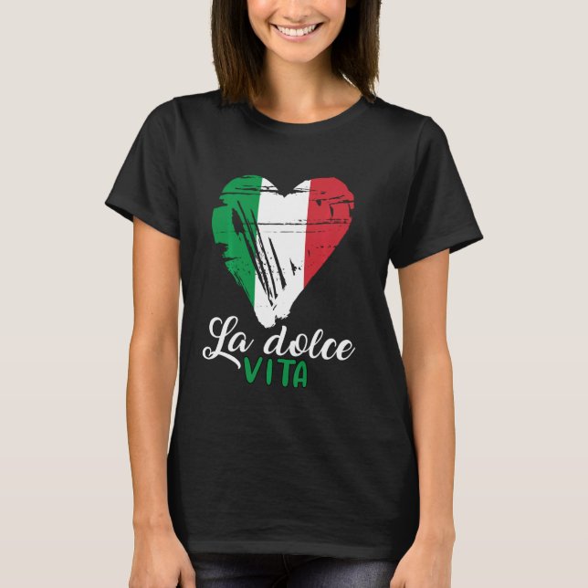 Camiseta Engraçado Italiano Dizendo Ouvir Amor Itália Bande (Frente)