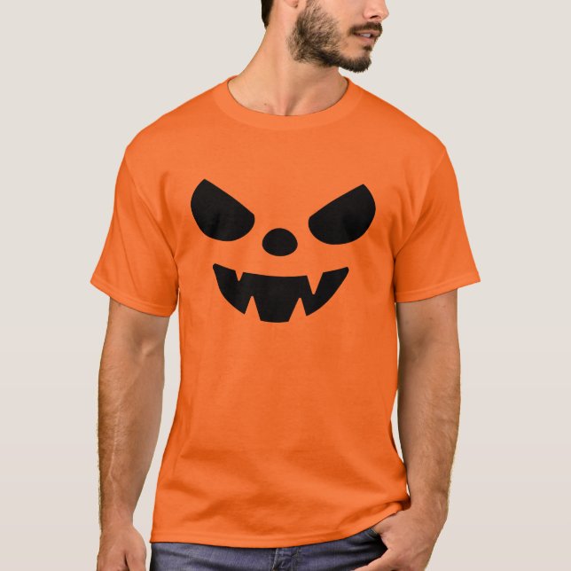 Camiseta Engraçado Jack-o'', cara de lanterna (Frente)