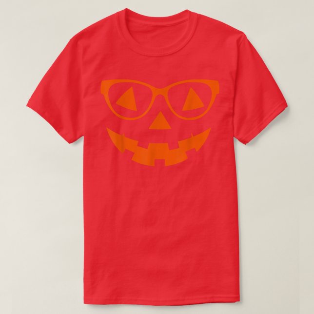 Camiseta Engraçado Jack O Lanterna Face Pumpkin Halloween C (Frente do Design)