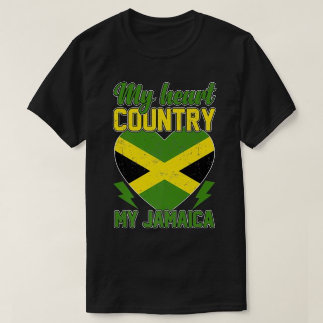 Camiseta Engraçado Jamaica Flag Palm Summer Vacchi  (Frente do Design)