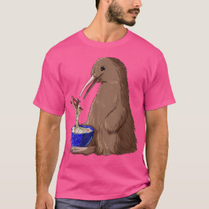 Camiseta Engraçado japonês Kawaii Ramen Kiwi Bird