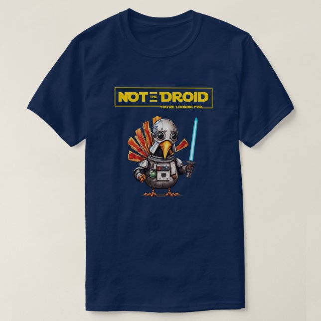 Camiseta Engraçado Jedi Turkey Droid (Frente do Design)
