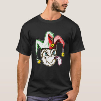 Camiseta Engraçado Jester Palhaçou Chapéu com Bells Tolo Me