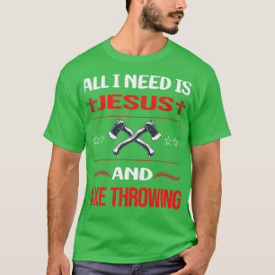 Camiseta Engraçado Jesus Ax Jogando TShirt Clássica