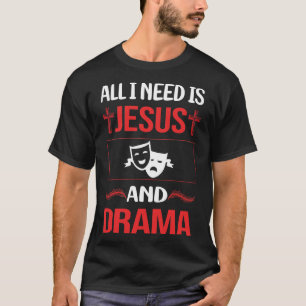 Camiseta Engraçado Jesus Drama