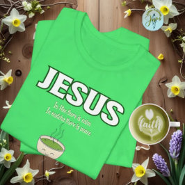 Camiseta engraçado jesus e matcha, matcha verde T-Shirt