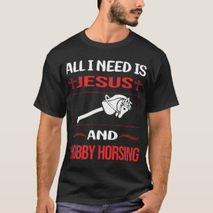 Camiseta Engraçado Jesus Hobby Horsing Horsing Hobby Hobby