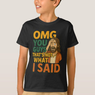 Camiseta Engraçado Jesus Isso Não Foi O Que Disse Deus Reli
