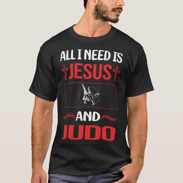Camiseta Engraçado Jesus Judo (Frente)