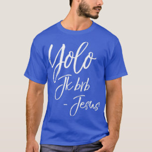 Camiseta Engraçado Jesus ressurreição Citação Páscoa Yolo J