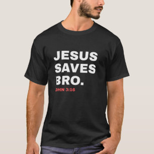 Camiseta Engraçado Jesus Salva Bro Church Christian Gift