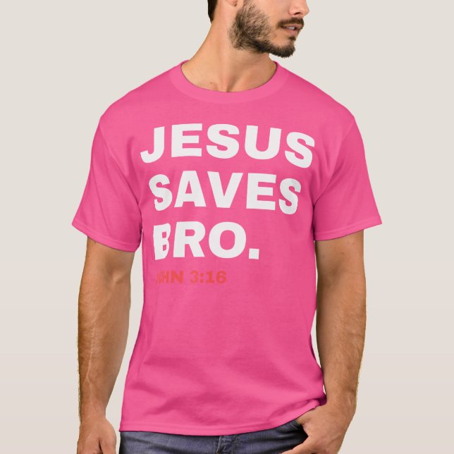 Camiseta Engraçado Jesus Salva Irmão da Igreja Cristã Pai J (Frente)