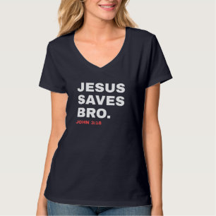 Camiseta Engraçado Jesus Salva Irmão da Igreja Cristã Pai J