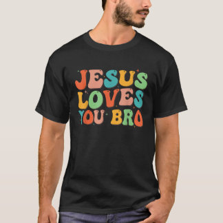 Camiseta Engraçado Jesus Te Ama, Irmão, Mulher, Criança Cri