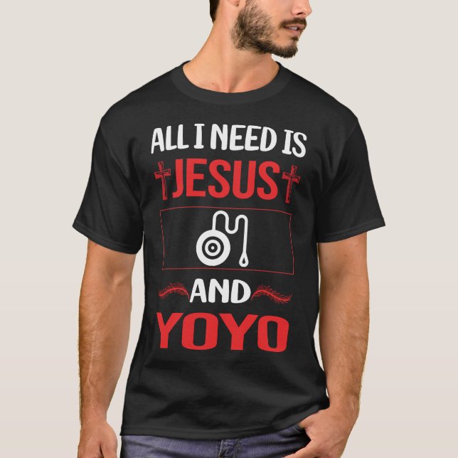 Camiseta Engraçado Jesus Yo Yo-Yo Yo Yo Yo Yo Yo (Frente)