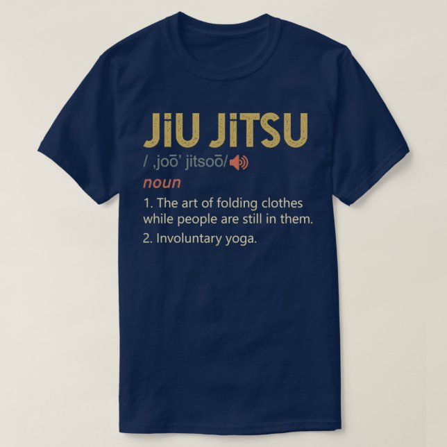 Camiseta Engraçado Jiu Jitsu Definição (Frente do Design)
