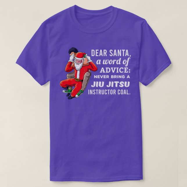 Camiseta Engraçado Jiu Jitsu Instrutor Natal MMA Natal (Frente do Design)
