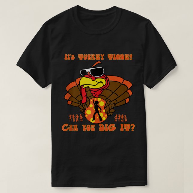 Camiseta Engraçado Jive Turkey Face Você pode esfregá-lo no (Frente do Design)