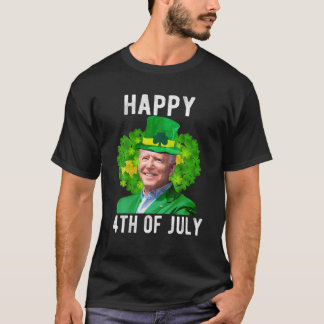 Camiseta Engraçado Joe Bi.Den Rua Feliz Dia 4 de Patrick