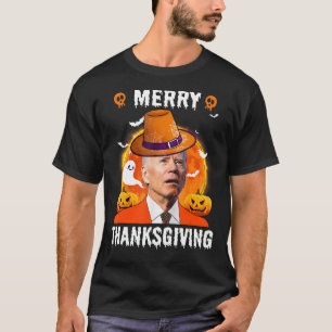 Camiseta Engraçado Joe Biden Confundiu O Dia De Ação De Gra