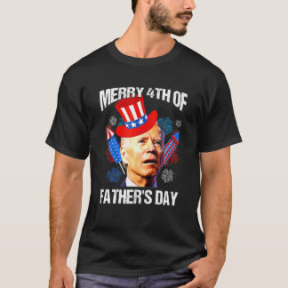 Camiseta Engraçado Joe Biden Feliz 4 De Julho Confusa Pai'