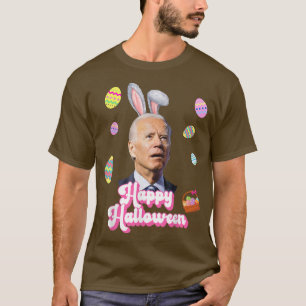Camiseta Engraçado Joe Biden Feliz Halloween Confuso Páscoa