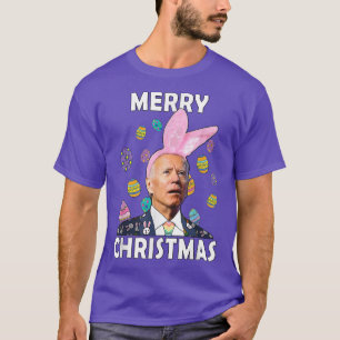 Camiseta Engraçado Joe Biden Feliz Natal Confuso Páscoa Da