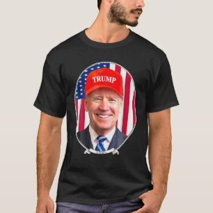 Camiseta Engraçado Joe Biden Vestindo o chapéu
