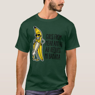 Camiseta Engraçado jogador de banana desafiando banana canç
