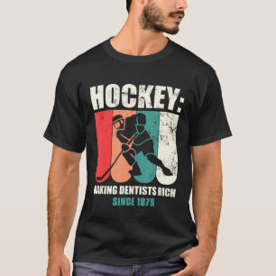 Camiseta Engraçado Jogador De Hóquei No Gelo Dentistas Rich