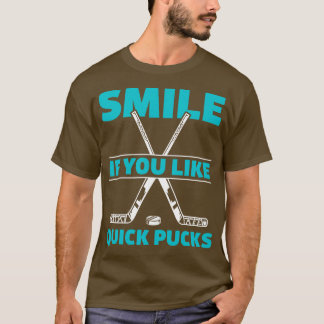Camiseta Engraçado jogador de hóquei no gelo Puta Rápido
