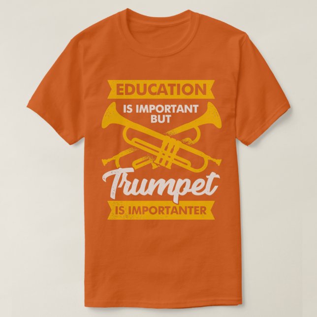 Camiseta Engraçado jogador de trompete Presente (Frente do Design)