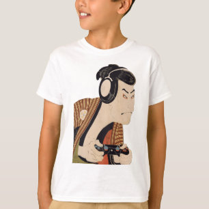 Camiseta Engraçado Jogador Japonês Samurai Ukiyo-e Art